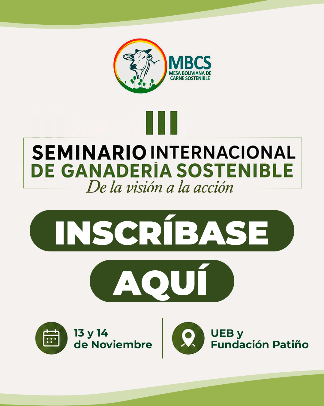 Arte “Inscríbase aquí” del seminario